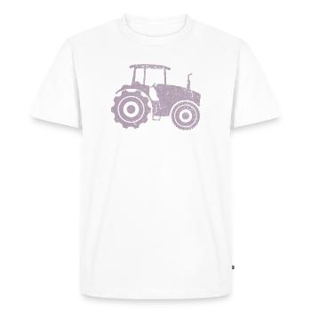 Silhouette de tracteur Farmer Grunge Design - T-shirt Premium bio Homme - blanc - Devant - Nico (187cm)