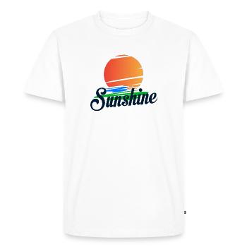 Tropical "Summer" lettering - summer design - Men's Premium Organic T-Shirt - white - Front - Nico (187cm)