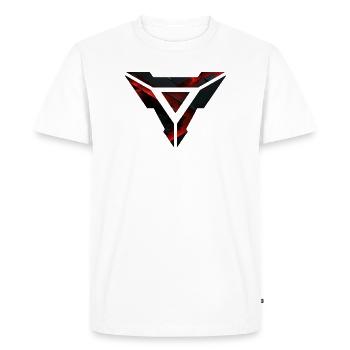 Futuristic Geometric Burst Design - Men's Premium Organic T-Shirt - white - Front - Nico (187cm)