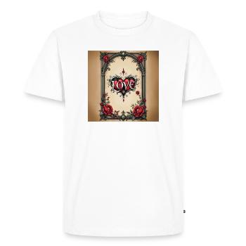 L’art corporel de l’amour dans le style gothique - T-shirt Premium bio Homme - blanc - Devant - Nico (187cm)