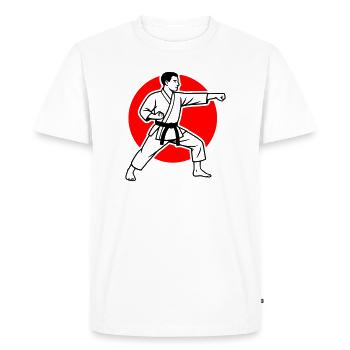 Karaté Oi-Zuki - T-shirt Premium bio Homme - blanc - Devant - Nico (187cm)
