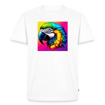 perroquet - T-shirt Premium bio Homme - blanc - Devant - Nico (187cm)