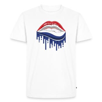 Colorful American Flag Toy - Men's Premium Organic T-Shirt - white - Front - Nico (187cm)