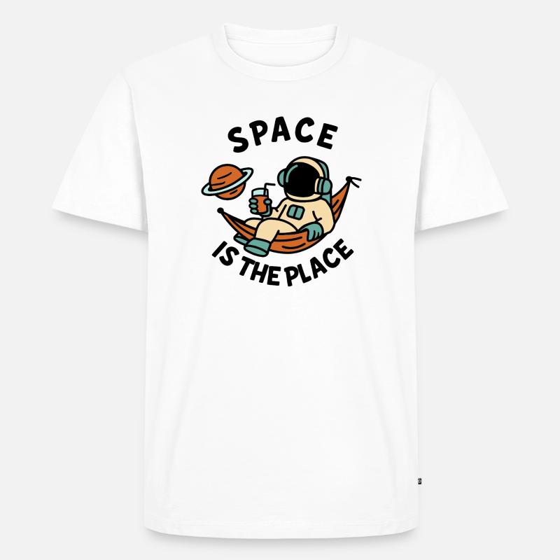 Space Explorer Astronaut Entspannendes Design - Männer Premium Bio T-Shirt - Weiß