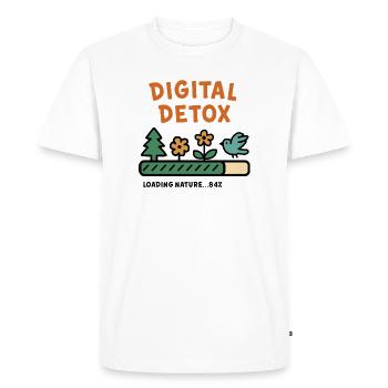 Détox numérique Nature Illustration - T-shirt Premium bio Homme - blanc - Devant - Nico (187cm)
