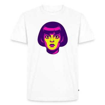 Hypno Beauté Années 60 - T-shirt Premium bio Homme - blanc - Devant - Nico (187cm)