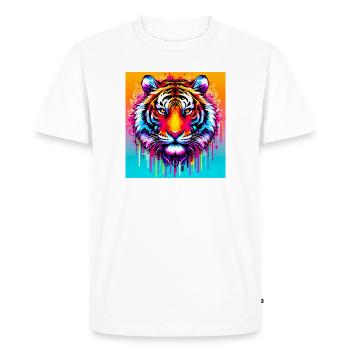tiger - Men's Premium Organic T-Shirt - white - Front - Nico (187cm)