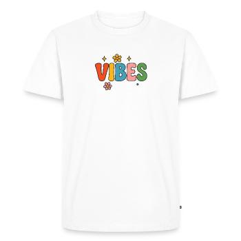 Ambiance joyeuse dans des couleurs pastel - T-shirt Premium bio Homme - blanc - Devant - Nico (187cm)