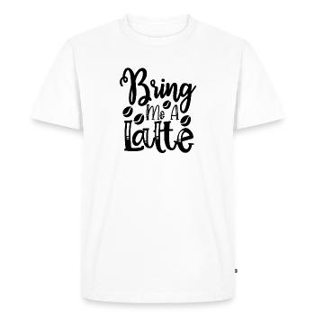 Apportez-moi un café au lait - T-shirt Premium bio Homme - blanc - Devant - Nico (187cm)