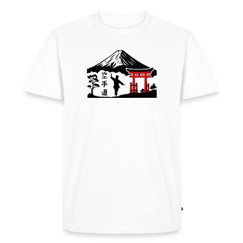 Karaté Nature - T-shirt Premium bio Homme - blanc - Devant - Nico (187cm)
