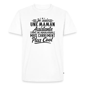 Maman Assistante: normale, mais en plus badass - T-shirt Premium bio Homme - blanc - Devant - Nico (187cm)