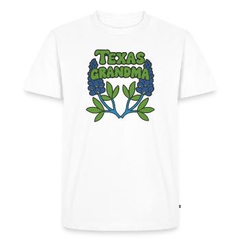 Illustration florale de grand-mère du Texas - T-shirt Premium bio Homme - blanc - Devant - Nico (187cm)