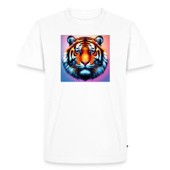 tiger - Men's Premium Organic T-Shirt - white - Front - Nico (187cm)