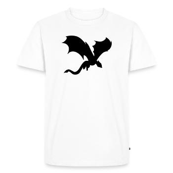Mythical Dragon's Shadow - Men's Premium Organic T-Shirt - white - Front - Nico (187cm)
