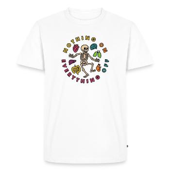 Rien sur, tout éteint - T-shirt Premium bio Homme - blanc - Devant - Nico (187cm)