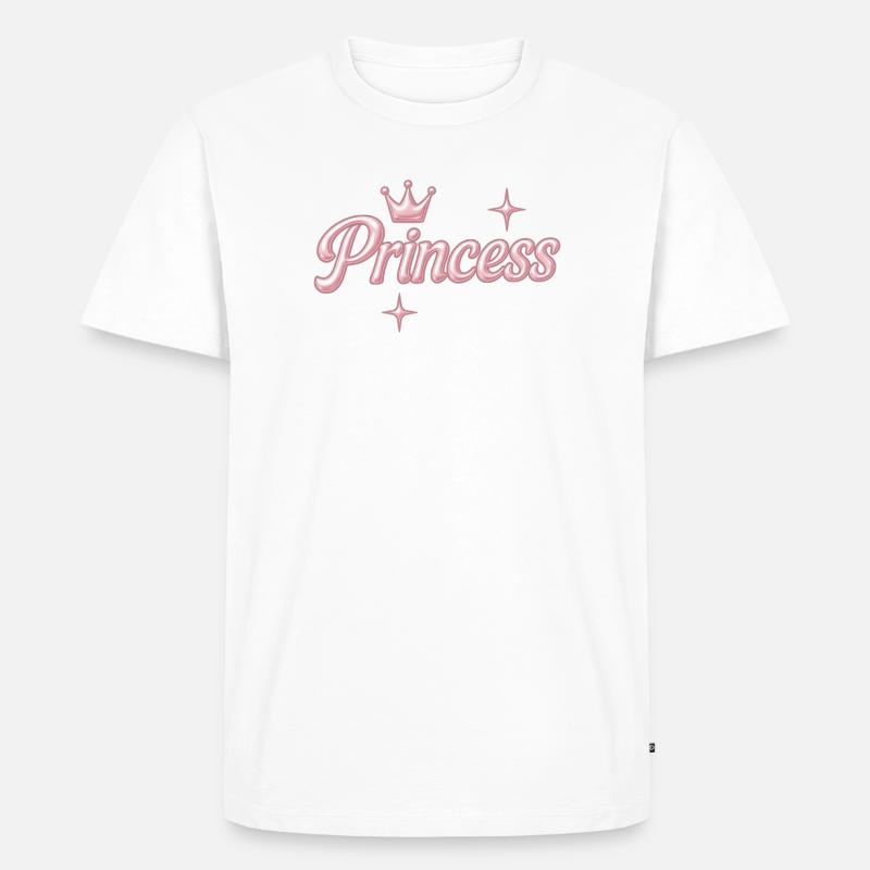 Prinzessin / Princess / Chrome Y2K Design - Männer Premium Bio T-Shirt - Weiß