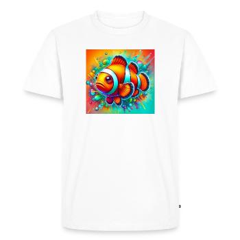 Poisson-clown - T-shirt Premium bio Homme - blanc - Devant - Nico (187cm)