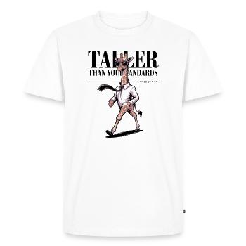 Taller Than Your Standards Giraffe - Men's Premium Organic T-Shirt - white - Front - Nico (187cm)