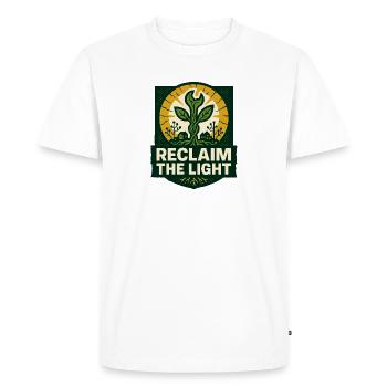 Reclaim the Light – Solarpunk - Men's Premium Organic T-Shirt - white - Front - Nico (187cm)
