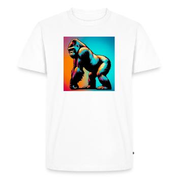 gorille - T-shirt Premium bio Homme - blanc - Devant - Nico (187cm)