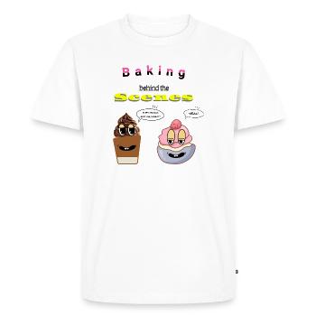 Baking Behind the Scenes Cartoon Design - Men's Premium Organic T-Shirt - white - Front - Nico (187cm)