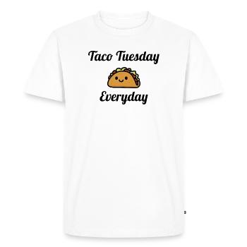 Whimsical Taco  Design - Men's Premium Organic T-Shirt - white - Front - Nico (187cm)