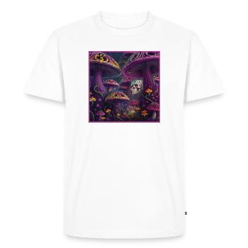 Champignon mystique Crâne Forêt - T-shirt Premium bio Homme - blanc - Devant - Nico (187cm)