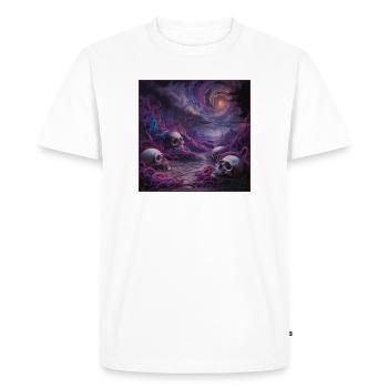 Œuvre d’art du royaume du crâne cosmique - T-shirt Premium bio Homme - blanc - Devant - Nico (187cm)