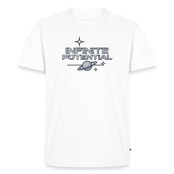 Potentiel infini - T-shirt Premium bio Homme - blanc - Devant - Nico (187cm)