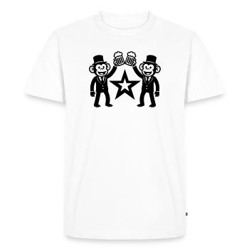 Bachelorette Party Monkey Crew Groom - Men's Premium Organic T-Shirt - white - Front - Nico (187cm)
