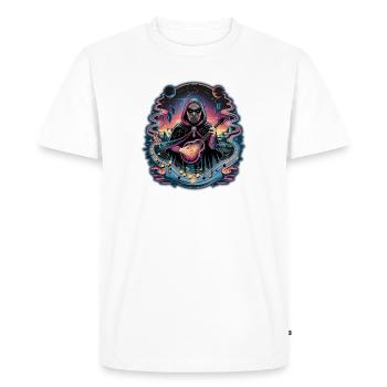 Illustration de musicien astronaute mystique - T-shirt Premium bio Homme - blanc - Devant - Nico (187cm)