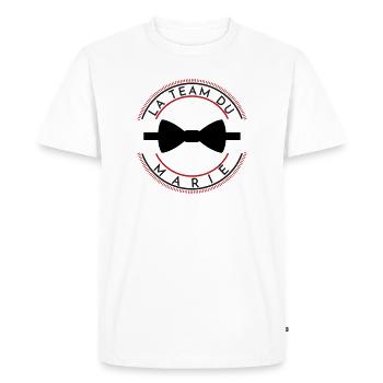 DESIGN EVG LA TEAM DU MARIÉ - T-shirt Premium bio Homme - blanc - Devant - Nico (187cm)