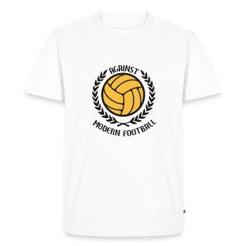 Contre le football moderne - T-shirt Premium bio Homme - blanc - Devant - Nico (187cm)