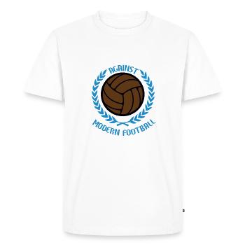Contre le football moderne - T-shirt Premium bio Homme - blanc - Devant - Nico (187cm)