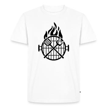 grill_grillzange - T-shirt Premium bio Homme - blanc - Devant - Nico (187cm)
