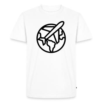 Voyage - T-shirt Premium bio Homme - blanc - Devant - Nico (187cm)