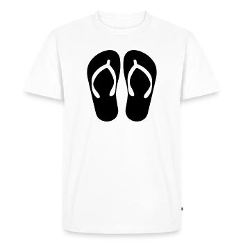 Flip flops - Men's Premium Organic T-Shirt - white - Front - Nico (187cm)