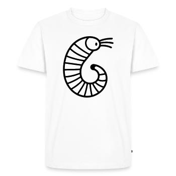 Regenwurm - Männer Premium Bio T-Shirt - Weiß - Vorne - Nico (187cm)