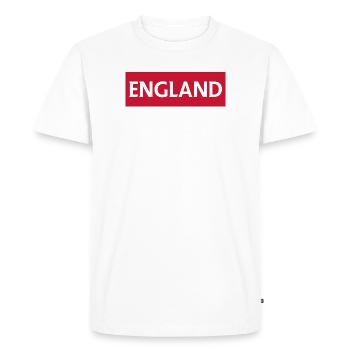 Derby anglais design rétro - T-shirt Premium bio Homme - blanc - Devant - Nico (187cm)