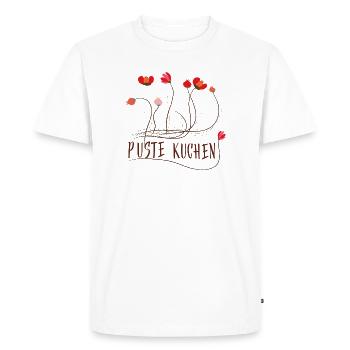 Fleurs aux lignes ludiques - T-shirt Premium bio Homme - blanc - Devant - Nico (187cm)
