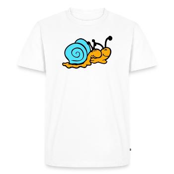 2 Snail Shell Snails Team In Love Friends - Men's Premium Organic T-Shirt - white - Front - Nico (187cm)