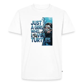 Juste une fille qui aime la plongée sous-marine - T-shirt Premium bio Homme - blanc - Devant - Nico (187cm)