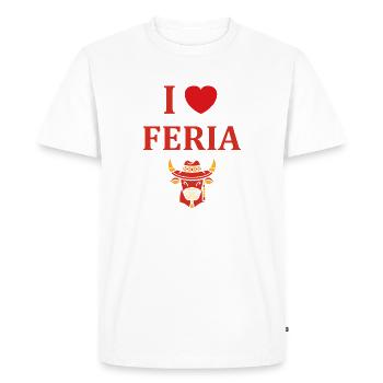 Affiche Féria avec Taureau et Chapeau feria - T-shirt Premium bio Homme - blanc - Devant - Nico (187cm)