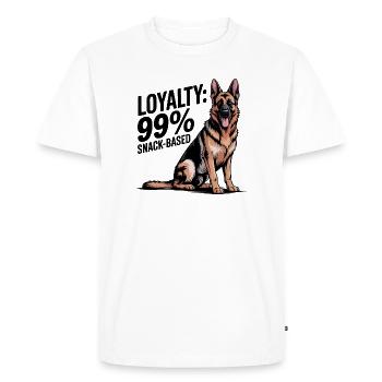 German Shepherd Dog Art - Men's Premium Organic T-Shirt - white - Front - Nico (187cm)