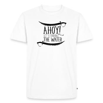 Pirate-Themed Design Featuring Swords and a Nautic - T-shirt Premium bio Homme - blanc - Devant - Nico (187cm)