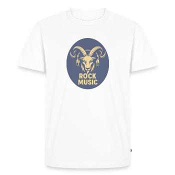 Capricorne avec casque - T-shirt Premium bio Homme - blanc - Devant - Nico (187cm)
