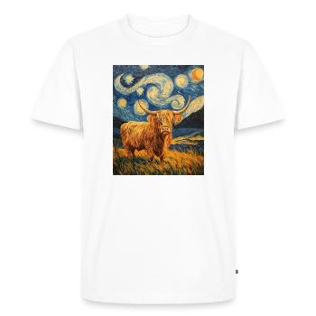 Highland Cow - Männer Premium Bio T-Shirt - Weiß - Vorne - Nico (187cm)