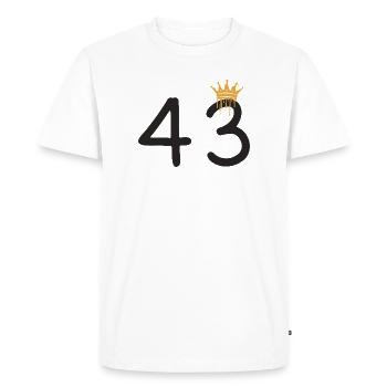 43 - Men's Premium Organic T-Shirt - white - Front - Nico (187cm)