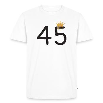 45 - Men's Premium Organic T-Shirt - white - Front - Nico (187cm)
