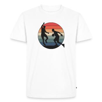 Basketball - jouer toute la journée - T-shirt Premium bio Homme - blanc - Devant - Nico (187cm)